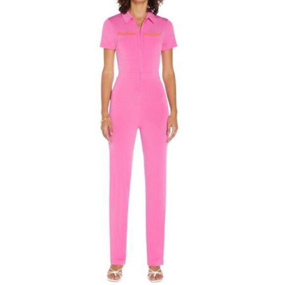 Peachy Den The Kernel Jersey Pink Jumpsuit Short Sleeves Size XS - Picture 6 of 12